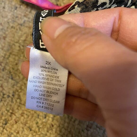 Vintage Y2K Rampage Sheer Mesh Animal Print Cami Lingerie Tank Top 2X Sexy Love - Picture 6 of 9